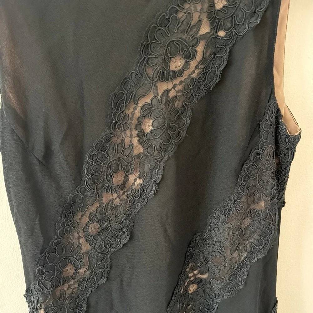 Vintage 90s Chetta B Evening Lace Dress Black Sz 8 Sherrie Bloom‎ Noviello